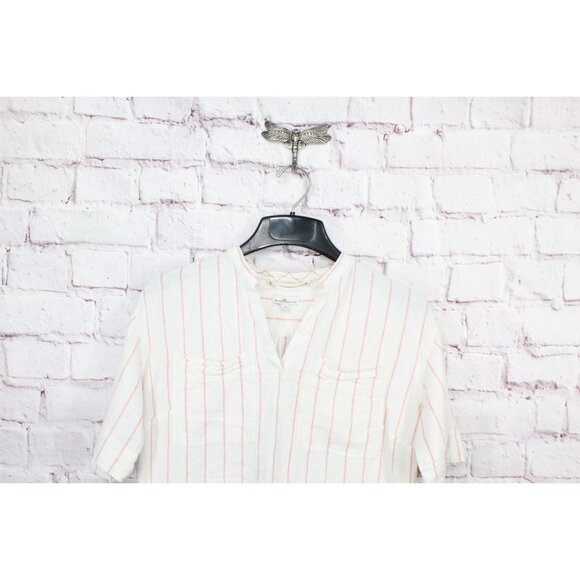 LL Bean Signature Linen Blend Dress Sailcloth Faded Orange Size S - Picture 2 of 12